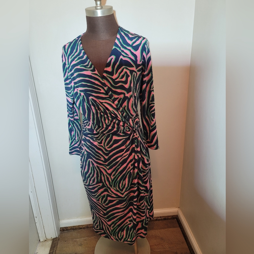 Anne Klein Size 12 Pink Green Blue